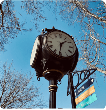 Clock tower in Aiken, SC